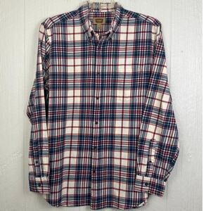 Foundry flannel shirt men’s LT-Large tall button down blue/red